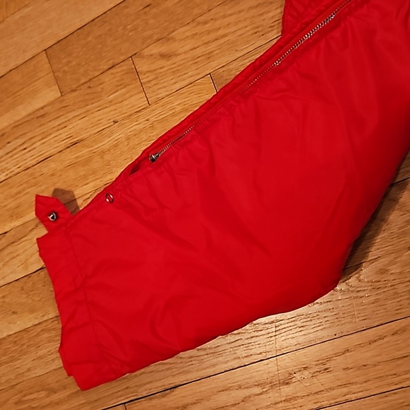 VINTAGE OBERMEYER SIDE ZIPPER SNOWPANTS RED NYLON - Picture 8 of 10